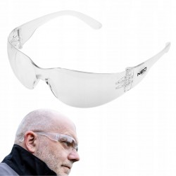 NEO 97-502 OKULARY OCHRONNE BIALE SOCZEWKI KLASA F