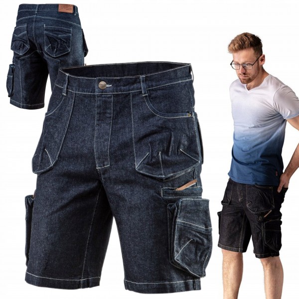 NEO KRÓTKIE SPODENKI ROBOCZE JEANS BAWEŁNIANE DENIM R. M/50 81-279-M NEO KRÓTKIE SPODENKI ROBOCZE JEANS BAWEŁNIANE DENIM R. M/50 81-279-M