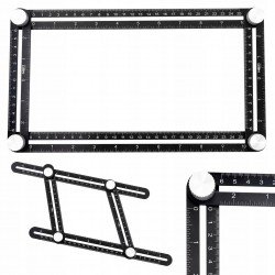 NEO UNIWERSALNY KĄTOWNIK TEMPLATER REGULOWANY MIARKA KĄTOMIERZ 25CM 72-350