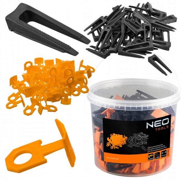 NEO SYSTEM POZIOMOWANIA PŁYTEK 100+200 KLIPS+KLINY NEO SYSTEM POZIOMOWANIA PŁYTEK 100+200 KLIPS+KLINY
