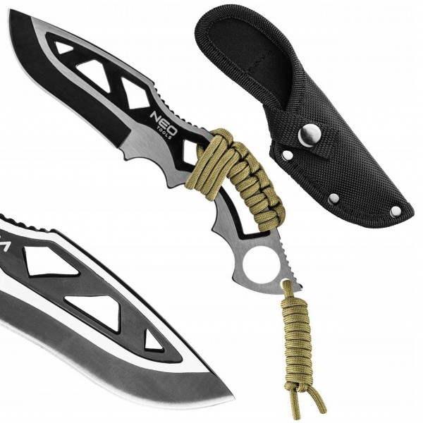 Nóż ostrzem stałym NECK stal nierdzewna NEO TOOLS Nóż ostrzem stałym NECK stal nierdzewna NEO TOOLS