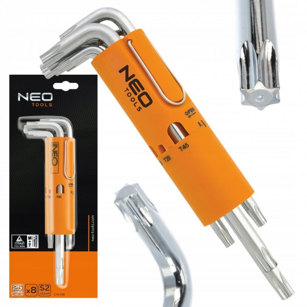 09-514 KLUCZE TORX DŁUGIE T10-T50 8el NEO TOOLS 09-514 KLUCZE TORX DŁUGIE T10-T50 8el NEO TOOLS