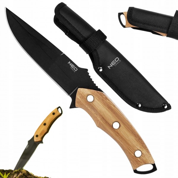 NEO NÓŻ SURVIVALOWY TAKTYCZNY FULL TANG STAL NIERDZEWNA 25cm + ETUI 63-110 NEO NÓŻ SURVIVALOWY TAKTYCZNY FULL TANG STAL NIERDZEWNA 25cm + ETUI 63-110