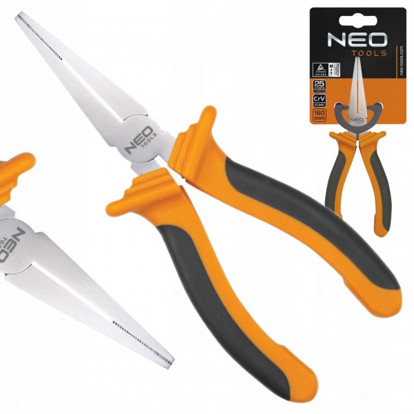NEO Szczypce kombinerki płaskie ząbkowane 160mm NEO Szczypce kombinerki płaskie ząbkowane 160mm