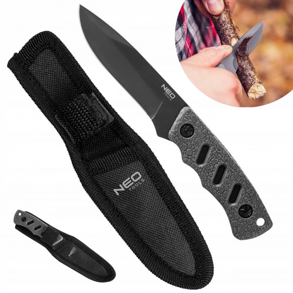 NEO NÓŻ SURVIVALOWY BUSHCRAFTOWY PRZETRWANIA DO LASU +NYLONOWY POUCH 63-106 NEO NÓŻ SURVIVALOWY BUSHCRAFTOWY PRZETRWANIA DO LASU +NYLONOWY POUCH 63-106