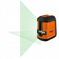 NEO LASER KRZYŻOWY POZIOMICA LASEROWA 15m ZIELONY 75-106 ETUI UCHWYT