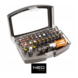 NEO ZESTAW KOŃCÓWKI WKRĘTAKOWE 32 SZT KOMPLET 06-106 GRZECHOTKA 1/4" TORX
