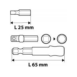 NEO ZESTAW KOŃCÓWKI WKRĘTAKOWE 32 SZT KOMPLET 06-106 GRZECHOTKA 1/4" TORX