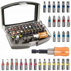 NEO ZESTAW KOŃCÓWKI WKRĘTAKOWE 32 SZT KOMPLET 06-106 GRZECHOTKA 1/4" TORX