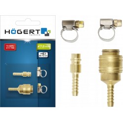 HOGERT ŁĄCZNIK SZYBKOZŁĄCZKA DO KOMPRESORA NA WĄŻ 8MM 4 ELEM. HT4R821