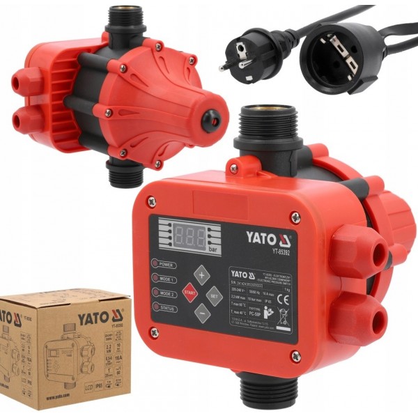 YATO ELEKTRONICZNY WYŁĄCZNIK CIŚNIENIOWY DO POMP PC-58P LCD 2200W 10 BAR YATO ELEKTRONICZNY WYŁĄCZNIK CIŚNIENIOWY DO POMP PC-58P LCD 2200W 10 BAR