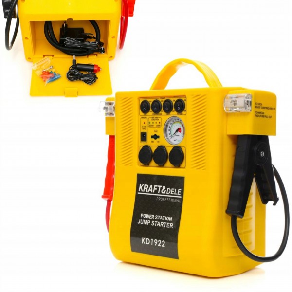 JUMP STARTER 4W1 URZĄDZENIE WIELOFUNKCYJNE ROZRUCH KOMPRESOR LATARKA KD1922 JUMP STARTER 4W1 URZĄDZENIE WIELOFUNKCYJNE ROZRUCH KOMPRESOR LATARKA KD1922