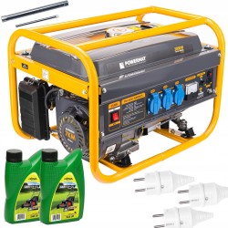 AGREGAT PRĄDOTWÓRCZY GENERATOR 3000W 230V 12V AVR 7KM AGR-3000M2S + 2x0,6L