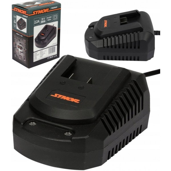 ŁADOWARKA 20V 2A DO AKUMULATORÓW SYSTEMU STHOR 20V ŁADOWARKA 20V 2A DO AKUMULATORÓW SYSTEMU STHOR 20V
