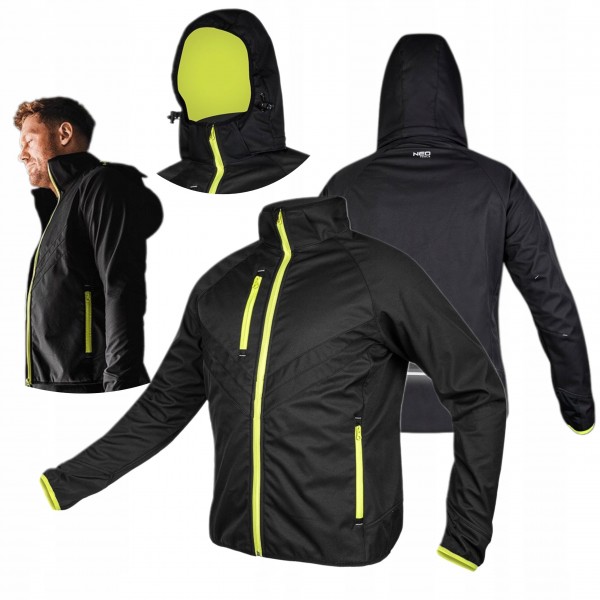 NEO KURTKA MIX&MATCH SOFTSHELL CZARNO-ŻÓŁTA ODBLASKOWA CE 81-562 Roz. XXL NEO KURTKA MIX&MATCH SOFTSHELL CZARNO-ŻÓŁTA ODBLASKOWA CE 81-562 Roz. XXL