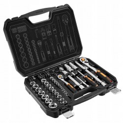 NEO ZESTAW KLUCZE NASADOWE 1/2" 1/4" 73elem CRV BITY TORX NASADKI WALIZKA