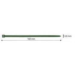 NEO OPASKI ZACISKOWE OGRODOWE 4,8 X 160MM ODPORNE 50 sztuk ZIELONE 15-979