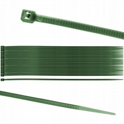 NEO OPASKI ZACISKOWE OGRODOWE 2,5 x 200mm ODPORNE 50 sztuk ZIELONE 15-977