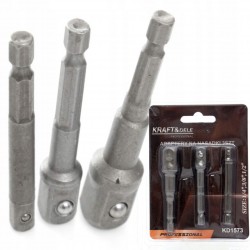 KRAFT&DELE ZESTAW ADAPTERY NA NASADKI 3 SZTUKI 1/4" 3/8" 1/2" KD1573