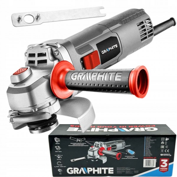 GRAPHITE SZLIFIERKA KĄTOWA 1600W TARCZA 125x22.2 mm 3000-11000rpm 59G188 GRAPHITE SZLIFIERKA KĄTOWA 1600W TARCZA 125x22.2 mm 3000-11000rpm 59G188