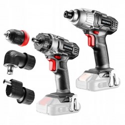GRAPHITE ZESTAW WIERTARKO-WKRĘTARKA + ZAKRĘTARKA AKUMULATOROWA 18V 58GS002