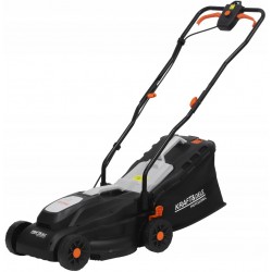 KOSIARKA AKUMULATOROWA ELEKTRYCZNA 21V DO TRAWY +4Ah 32L 25-65mm REGULACJA