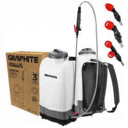 GRAPHITE OPRYSKIWACZ PLECAKOWY AKUMULATOROWY ELEKTRYCZNY 15L 18V +3 DYSZE