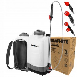 GRAPHITE OPRYSKIWACZ PLECAKOWY AKUMULATOROWY ELEKTRYCZNY 15L 18V +3 DYSZE