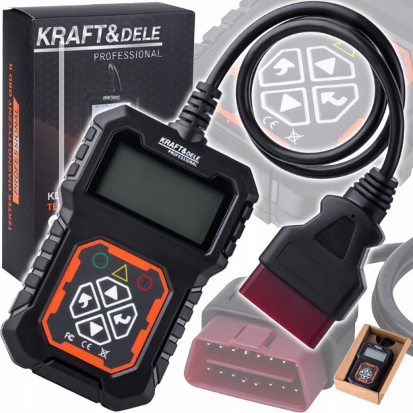 KRAFT&DELE PROFESJONALNY SKANER MIERNIK TESTER DIAGNOSTYCZNY OBDII LCD 5670 KRAFT&DELE PROFESJONALNY SKANER MIERNIK TESTER DIAGNOSTYCZNY OBDII LCD 5670