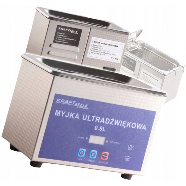 MYJKA WANNA ULTRADŹWIĘKOWA 40W 48KHz Z KOSZEM 0,8L STERYLIZATOR KD504 MYJKA WANNA ULTRADŹWIĘKOWA 40W 48KHz Z KOSZEM 0,8L STERYLIZATOR KD504