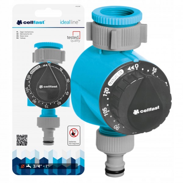 CELLFAST ZEGAR STEROWNIK NAWADNIANIA PROGRAMATOR MECHANICZNY WODY 3/4" 1" CELLFAST ZEGAR STEROWNIK NAWADNIANIA PROGRAMATOR MECHANICZNY WODY 3/4" 1"