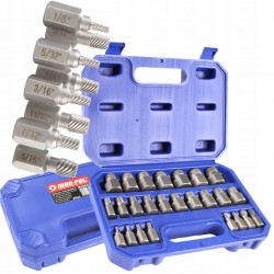 ZESTAW WYKRĘTAKÓW DO USZKODZONYCH ŚRUB WEWNĘTRZNYCH 25SZT 1/8" -7/8 M58661