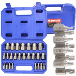 ZESTAW WYKRĘTAKÓW DO USZKODZONYCH ŚRUB WEWNĘTRZNYCH 25SZT 1/8" -7/8 M58661
