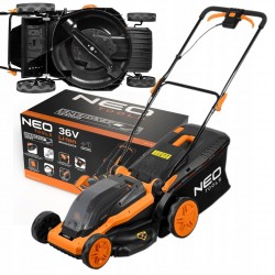 NEO KOSIARKA AKUMULATOROWA 36V 380MM KOSZ 45L BEZSZCZOTKOWA DO TRAWY 38cm