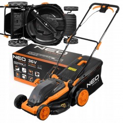 NEO KOSIARKA AKUMULATOROWA 36V 380MM KOSZ 45L BEZSZCZOTKOWA DO TRAWY 38cm