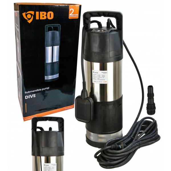 IBO POMPA ZATAPIALNA DO DESZCZÓWKI AUTOMAT DIVE 1300 INOX Z PŁYWAKIEM 230V IBO POMPA ZATAPIALNA DO DESZCZÓWKI AUTOMAT DIVE 1300 INOX Z PŁYWAKIEM 230V