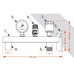 IBO GRUPA BEZPIECZEŃSTWA SGB 6BAR BELKA DO MONTAŻU NACZYNIA INSTALACJI C.O.