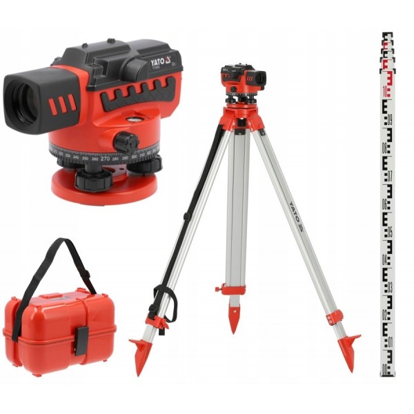 YATO ZESTAW NIWELATOR BUDOWLANY GEODEZYJNY 100m 32X IP54 + 5M ŁATA + STATYW YATO ZESTAW NIWELATOR BUDOWLANY GEODEZYJNY 100m 32X IP54 + 5M ŁATA + STATYW