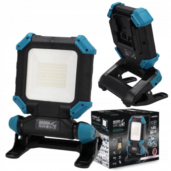 DEDRA LAMPA WARSZTATOWA AKUMULATOROWA 18V 1800LM 70 DIOD SMD 6500K DED6906 DEDRA LAMPA WARSZTATOWA AKUMULATOROWA 18V 1800LM 70 DIOD SMD 6500K DED6906