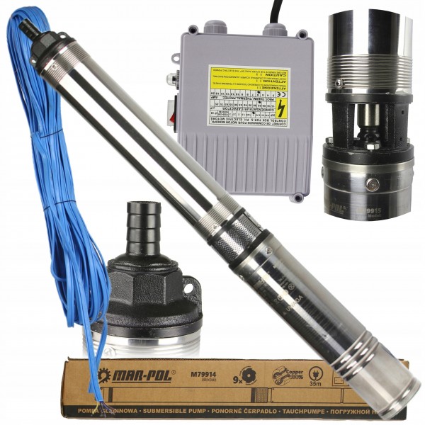 POMPA GŁĘBINOWA OGRODOWA 4QJD 0,75kW + CONTROL BOX + KABEL 35m M79914 POMPA GŁĘBINOWA OGRODOWA 4QJD 0,75kW + CONTROL BOX + KABEL 35m M79914