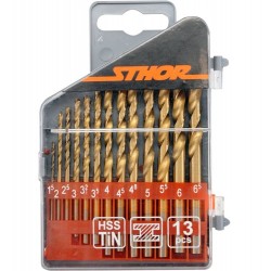 ZESTAW KOMPLET WIERTŁA DO METALU, TYTAN 1,5-6,5 HSS MM / 13SZTUK 22300