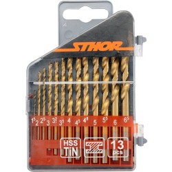 ZESTAW KOMPLET WIERTŁA DO METALU, TYTAN 1,5-6,5 HSS MM / 13SZTUK 22300