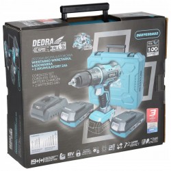 DEDRA ZESTAW WKRĘTARKA 2x 2ah AKUMULATOR 18V +AKCESOR 9e WALIZKA DED7030A02
