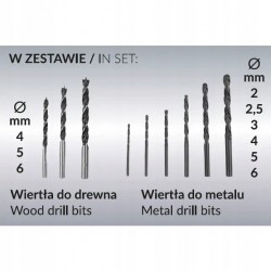 DEDRA ZESTAW WKRĘTARKA 2x 2ah AKUMULATOR 18V +AKCESOR 9e WALIZKA DED7030A02