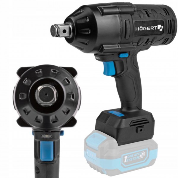 HOGERT KLUCZ UDAROWY 1000Nm 3/4" AKUMULATOROWY 18V BEZSZCZOTKOWY HT2E227 HOGERT KLUCZ UDAROWY 1000Nm 3/4" AKUMULATOROWY 18V BEZSZCZOTKOWY HT2E227