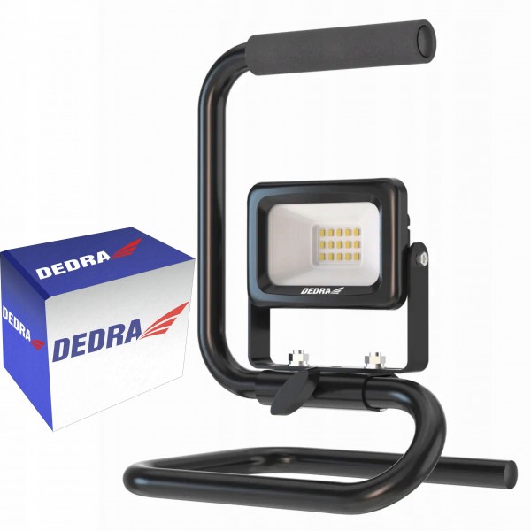 DEDRA LAMPA WARSZTATOWA LED STOJAK REFLEKTOR PRZENOŚNY BUDOWLANA 10W DEDRA LAMPA WARSZTATOWA LED STOJAK REFLEKTOR PRZENOŚNY BUDOWLANA 10W