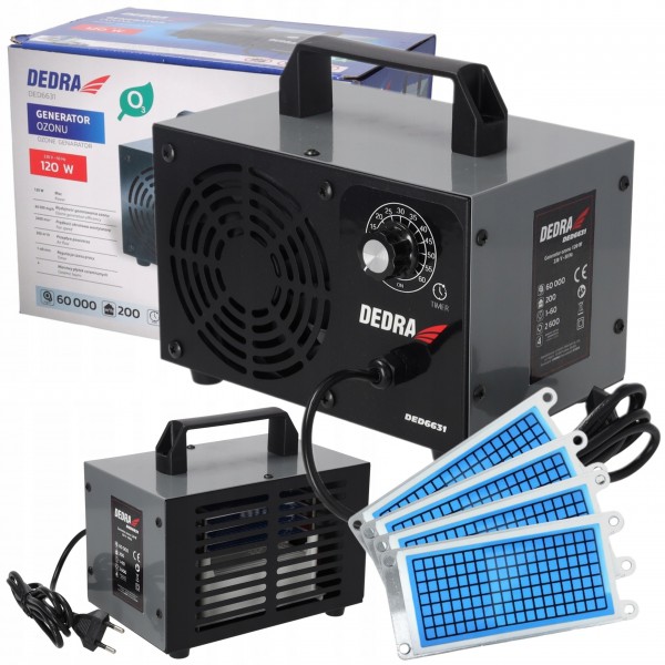 GENERATOR OZONU DEDRA DED6631 DO SAMOCHODÓW MIESZKAŃ BIURA PIWNICY