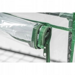 DEDRA SZKLARNIA OGRODOWA SKŁADANA 46x24x80cm NA ZAMEK STAL FOLIA PCV 3PÓŁKI
