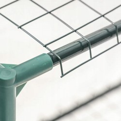 DEDRA SZKLARNIA OGRODOWA SKŁADANA 143x73x195 cm NA ZAMEK STAL PCV 4 PÓŁKI