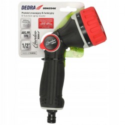 DEDRA PISTOLET ZRASZAJĄCY 8-FUNKCYJNY TURBO THUMB CONTROL GARDEN 80N254K